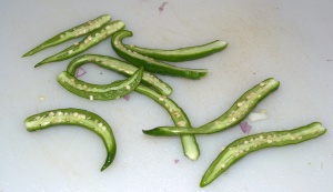 Sliced Green Chillies